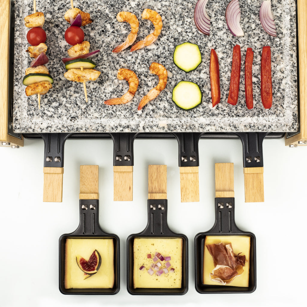 Raclette & Stone Grill - 8 People - Wood Design