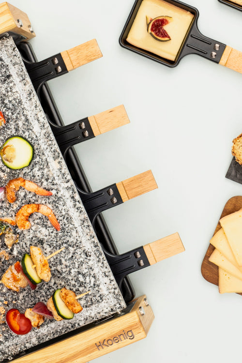 Raclette & Pierre À Cuire - 8 Personnes - Design Bois