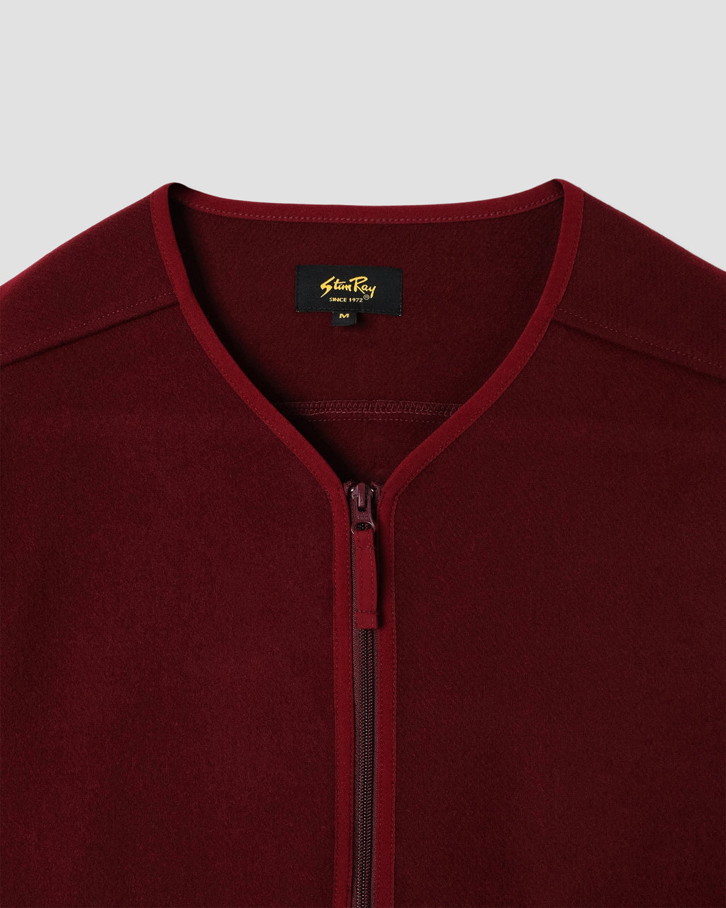 Wool Fleece Cardigan - Dark Red Heather