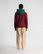 Wool Fleece Cardigan - Dark Red Heather