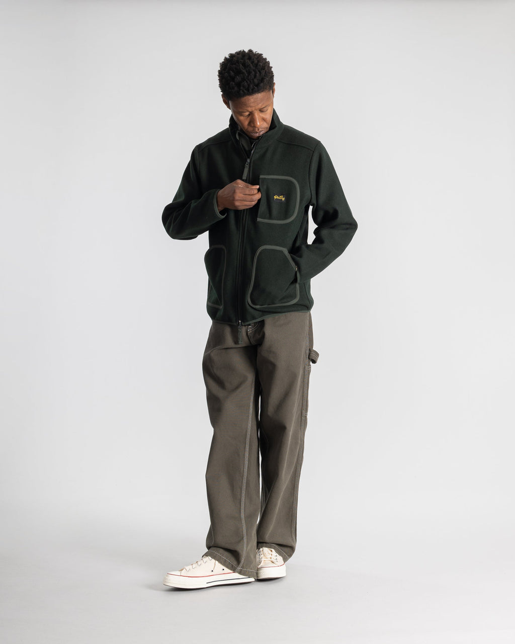 Wool Fleece Jacket - Botanical Green