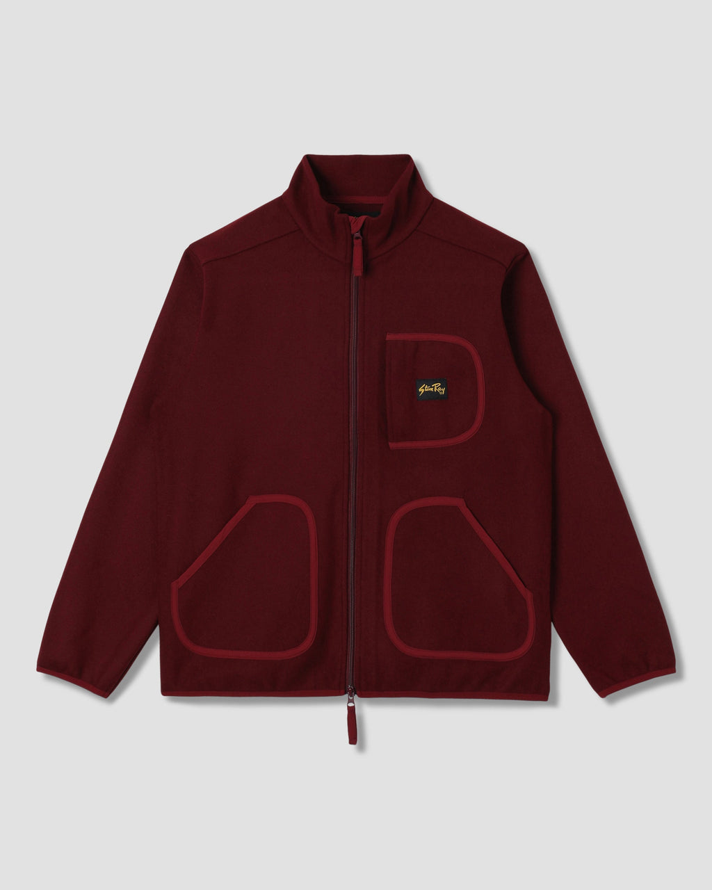 Wool Fleece Jacket - Dark Red Heather