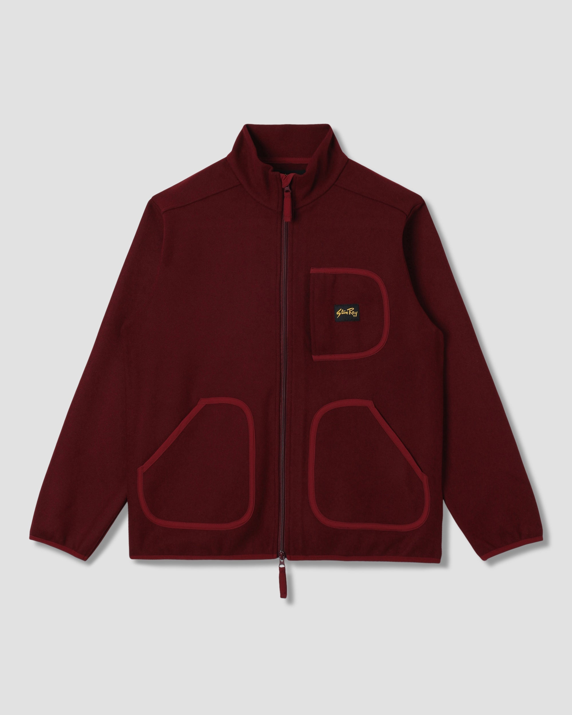 Wool Fleece Jacket - Dark Red Heather