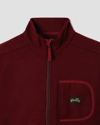 Wool Fleece Jacket - Dark Red Heather