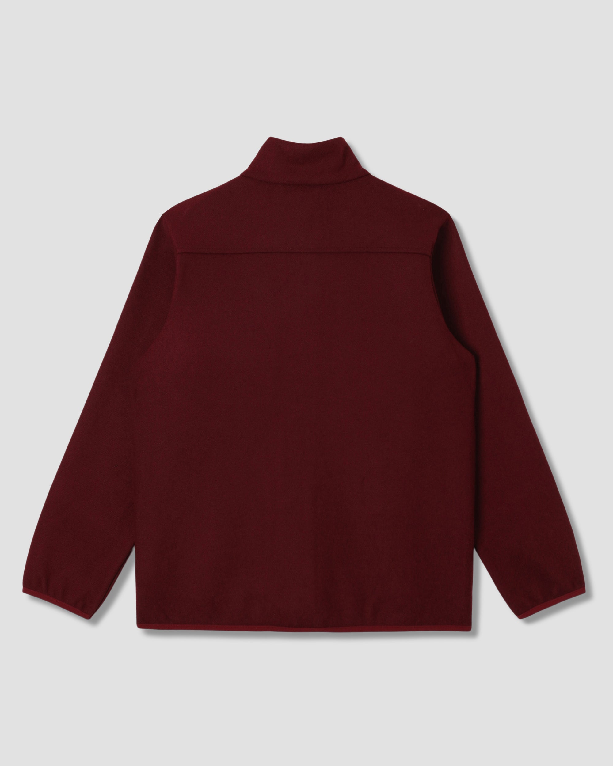 Wool Fleece Jacket - Dark Red Heather