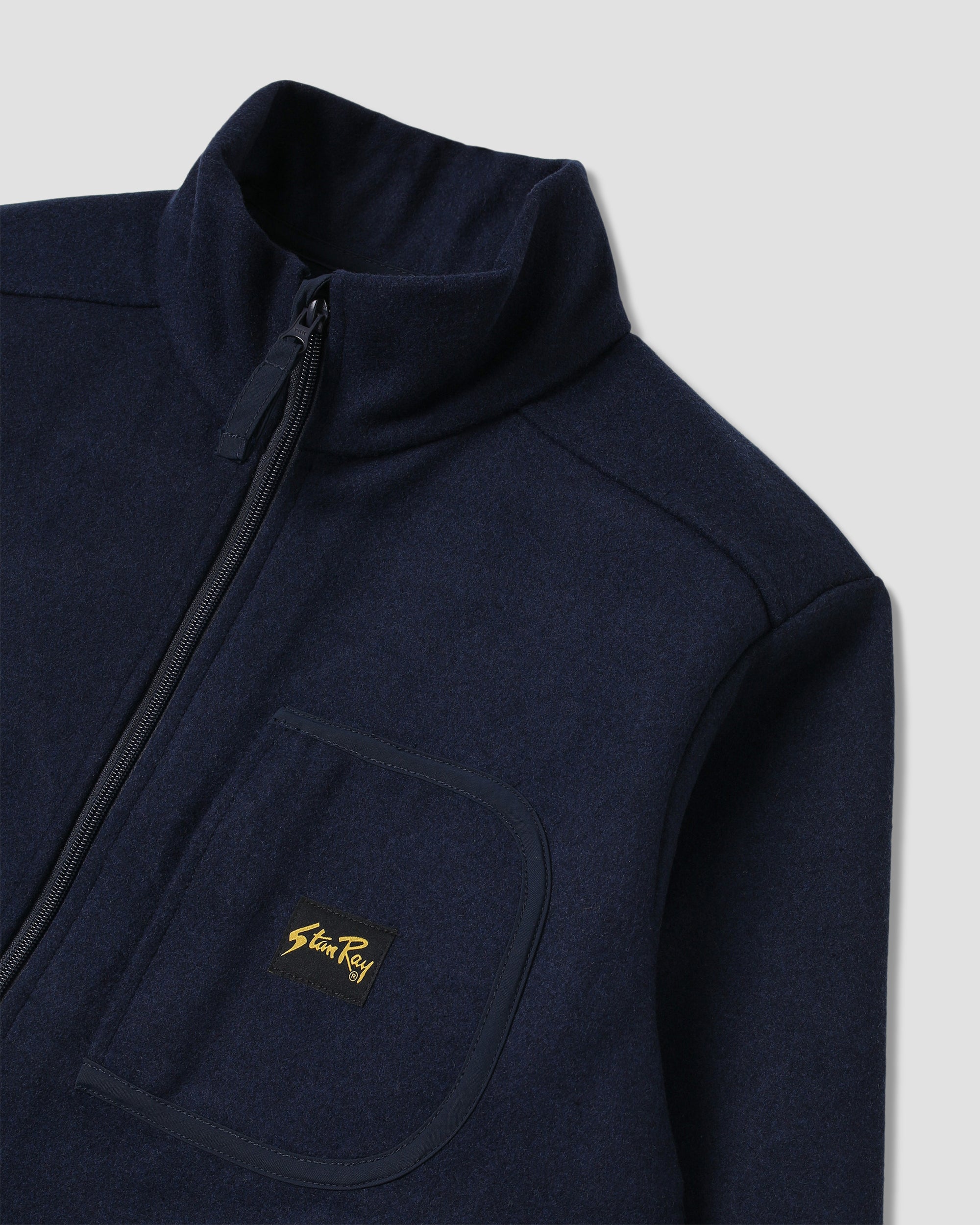Wool Fleece Jacket - Navy Heather