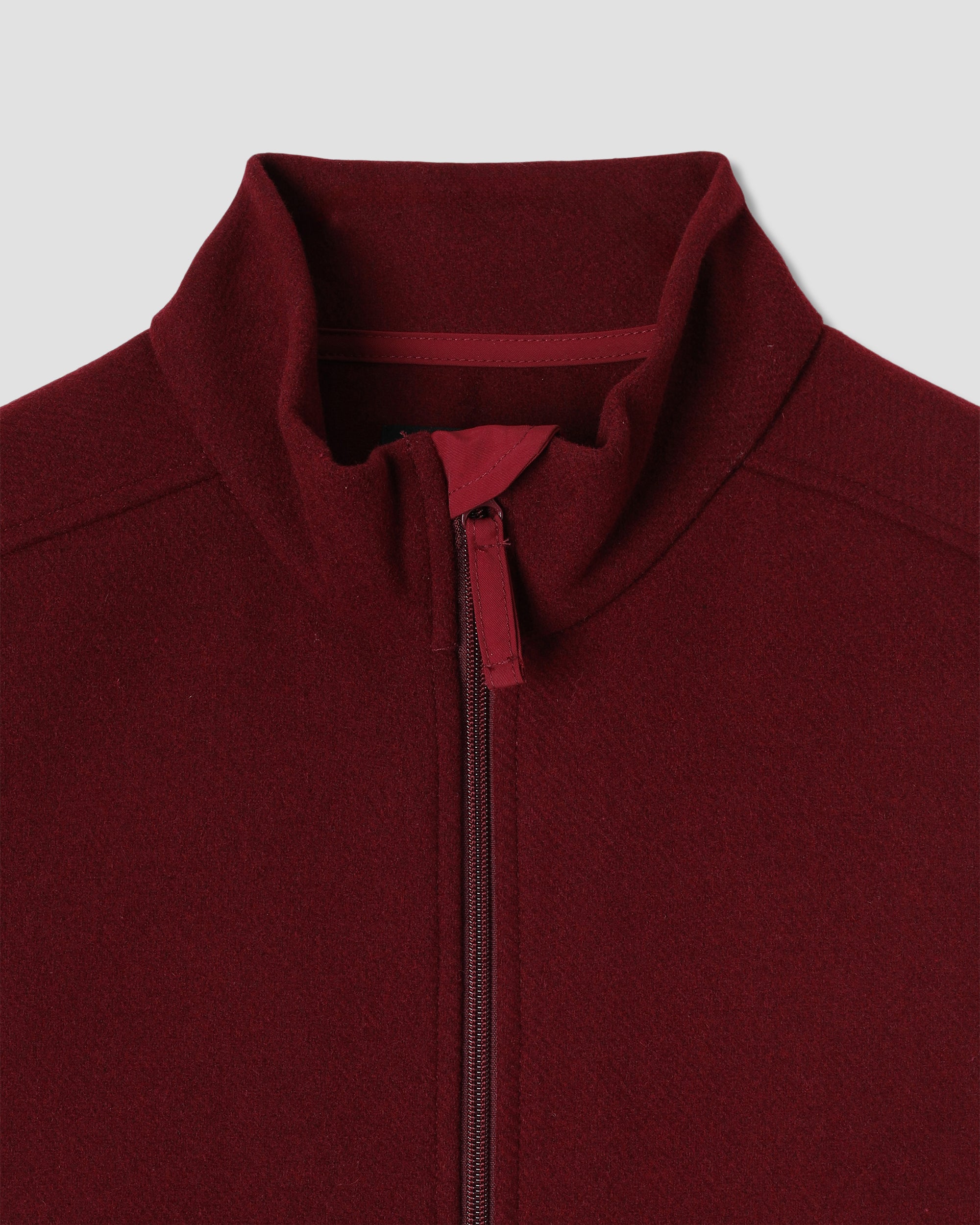 Wool Fleece Vest - Dark Red Heather