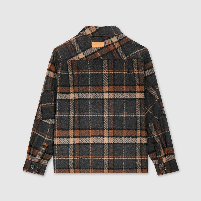 Surchemise A Carreaux Japonais - Moka - Mixte