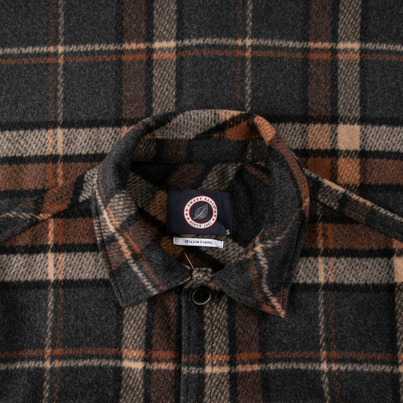 Surchemise A Carreaux Japonais - Moka - Mixte