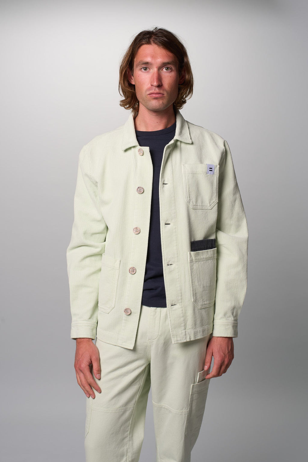 Men's Washed Green Lazy Trousers