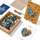 Puzzle En Bois Adulte - Cœur De Succulentes