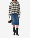 Blouson Camionneur Bika - Ecru/Black/Grey