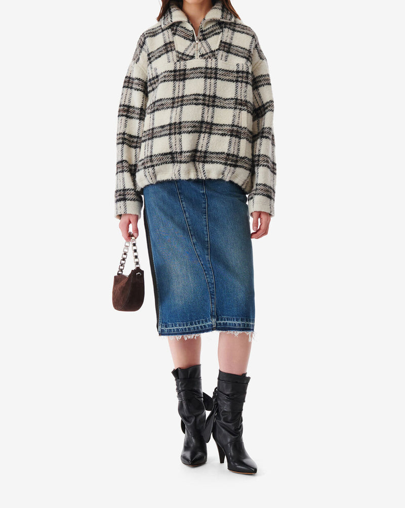 Blouson Camionneur Bika - Ecru/Black/Grey