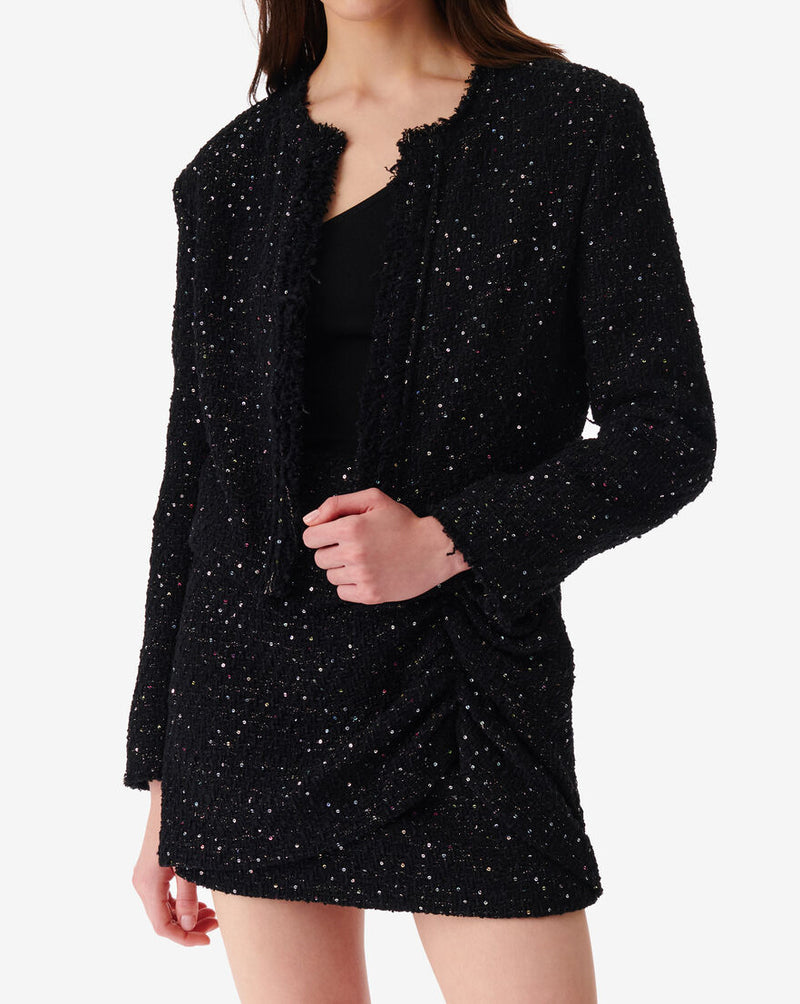 Veste En Tweed À Sequins Cheril - Black Sequins