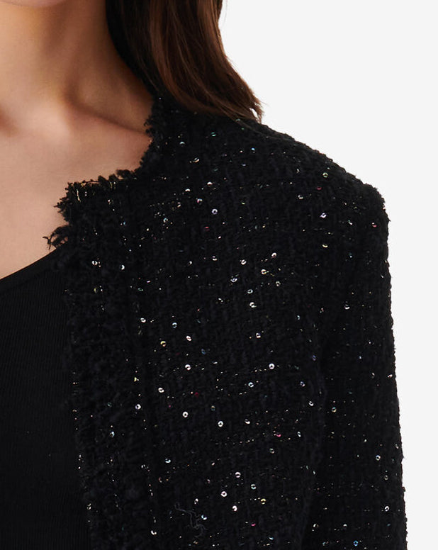 Veste En Tweed À Sequins Cheril - Black Sequins
