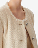 Veste En Tweed Chevrons Deana - Ecru