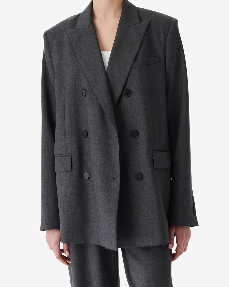 Veste De Tailleur En Laine Habana - Grey