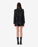 Veste En Tweed Chevrons Leonard - Black/White