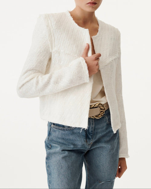 Veste En Tweed Lubna - Off White - Femme