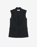 Veste Sans Manches En Laine Melita - Black