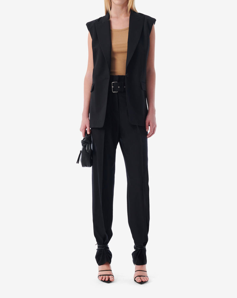 Veste Sans Manches En Laine Melita - Black