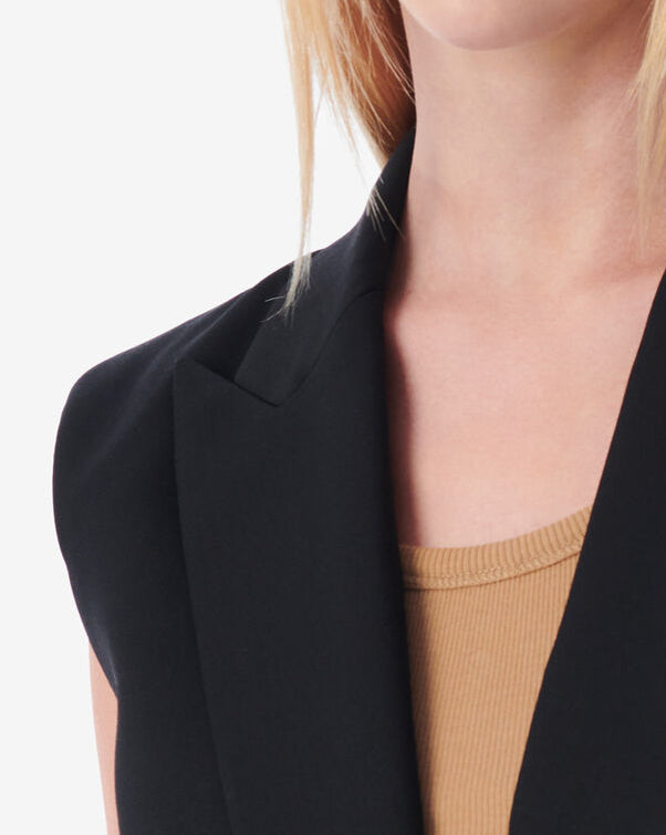 Veste Sans Manches En Laine Melita - Black