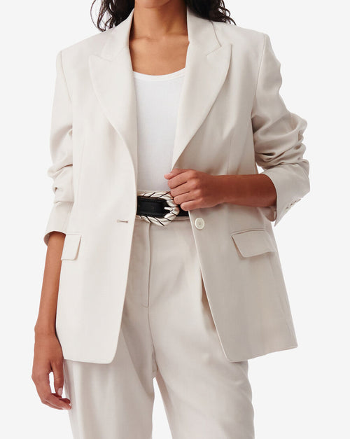 Veste De Tailleur En Laine Mella - Ecru