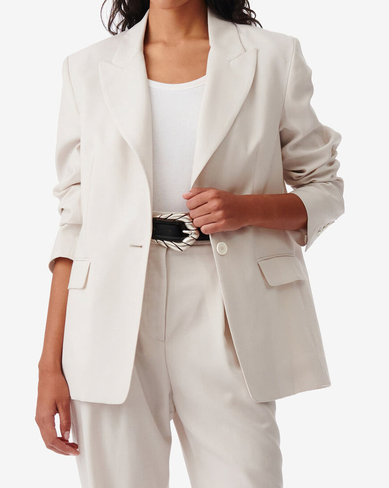 Veste De Tailleur En Laine Mella - Ecru