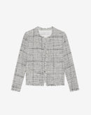 Veste En Tweed Bicolore Oslani - White/Black