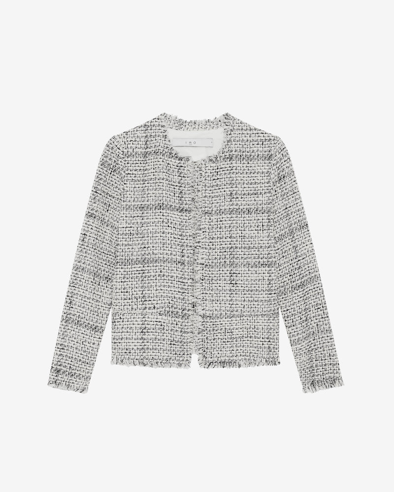 Veste En Tweed Bicolore Oslani - White/Black