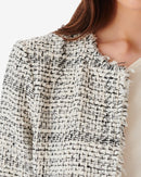 Veste En Tweed Bicolore Oslani - White/Black