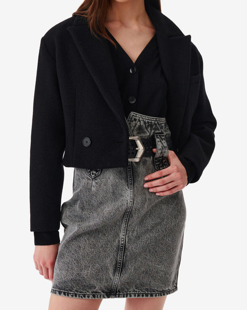 Veste De Tailleur Crop Ronnie - Black