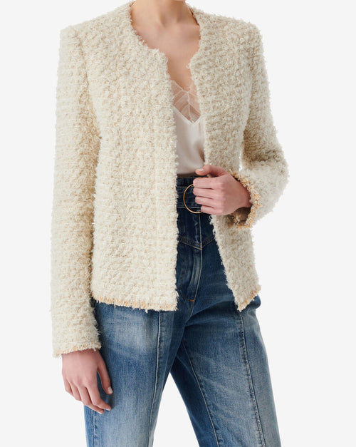 Veste En Laine Mélangée Sanea - Ecru
