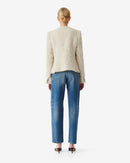 Veste En Laine Mélangée Sanea - Ecru