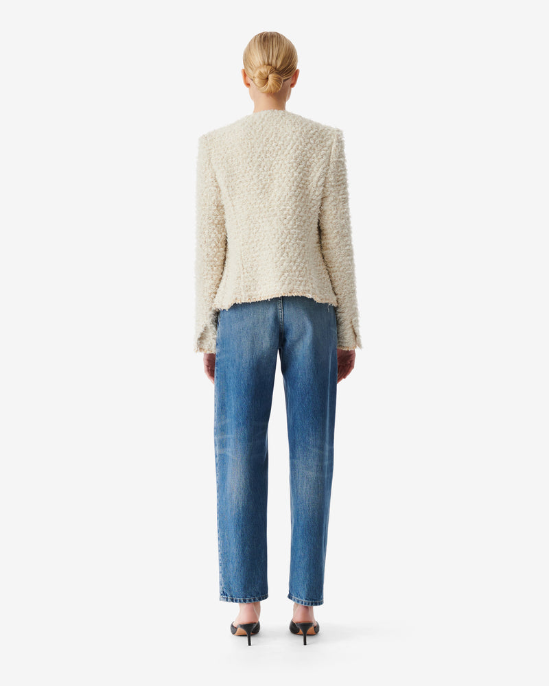 Veste En Laine Mélangée Sanea - Ecru