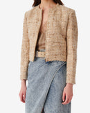 Veste En Tweed Doré Togo - Mixed Beige
