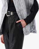 Blouson Matelassé En Jean Jasia - Light Grey