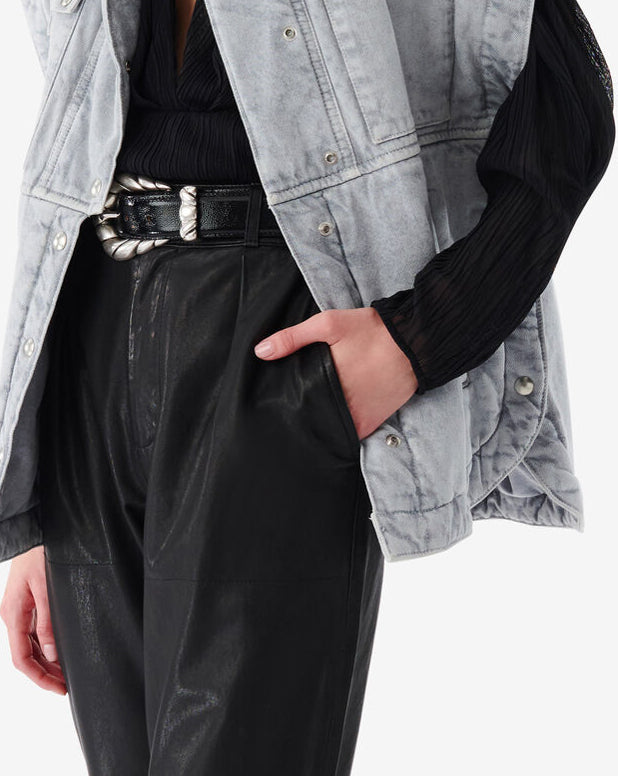 Blouson Matelassé En Jean Jasia - Light Grey