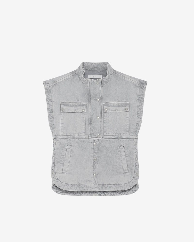 Blouson Matelassé En Jean Jasia - Light Grey