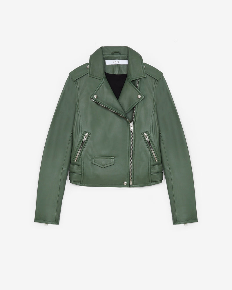 Veste En Cuir Ashville - Vintage Green - Femme