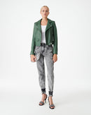 Veste En Cuir Ashville - Vintage Green - Femme