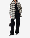 Surchemise À Carreaux Bielo - Ecru/Black/Grey