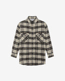 Surchemise À Carreaux Bielo - Ecru/Black/Grey