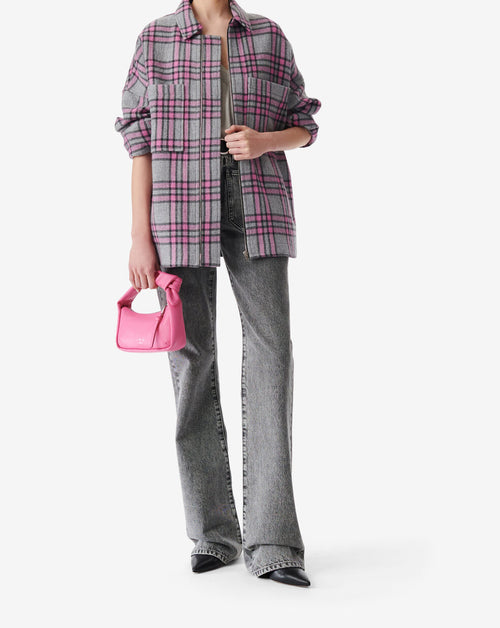 Sobrecamisa de cuadros Wesina - Gris/Rosa