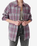 Wesina Checked Overshirt - Grey/Pink