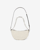 Sac En Cuir Et Shearling Arc Xl Fur - Beige/Black