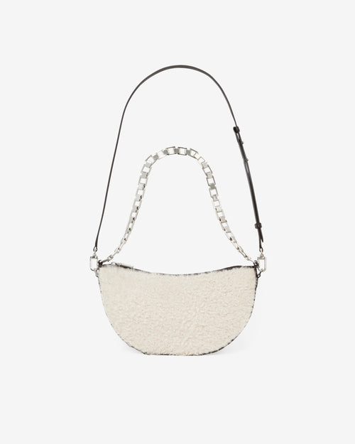 Sac En Cuir Et Shearling Arc Xl Fur - Beige/Black