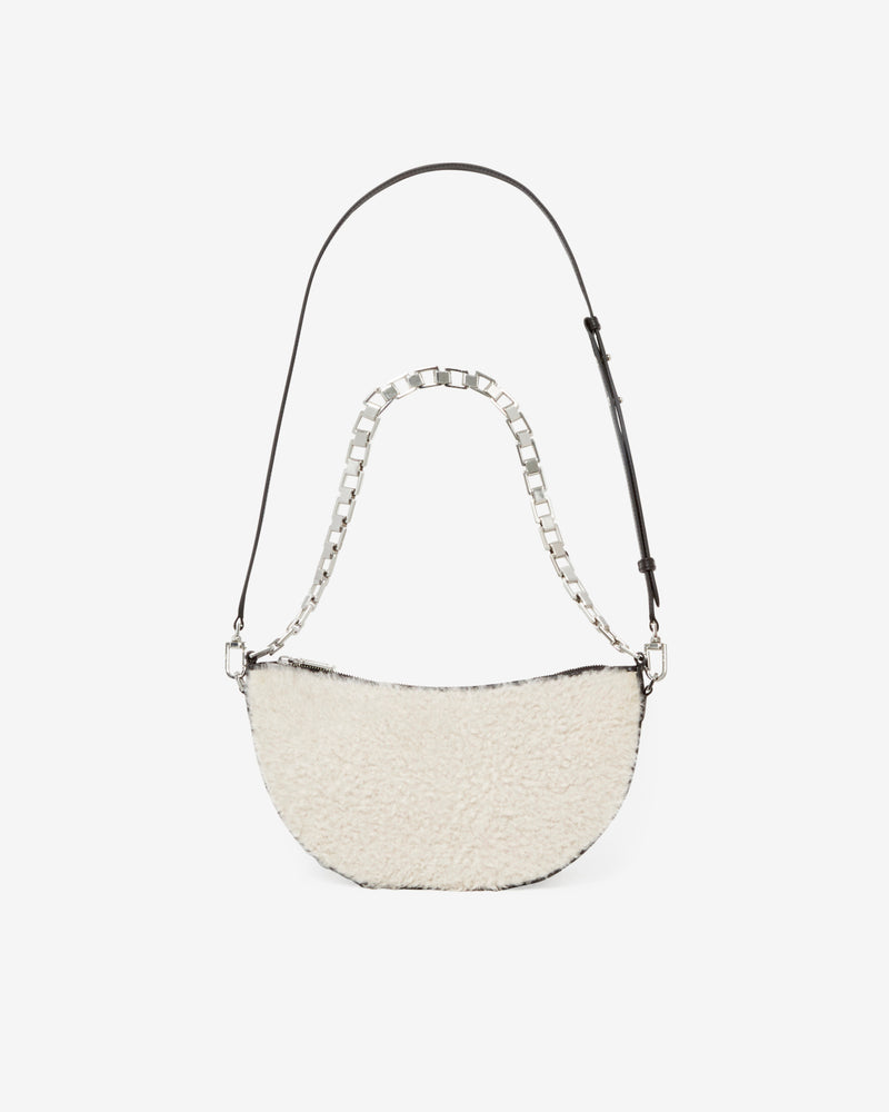 Sac En Cuir Et Shearling Arc Xl Fur - Beige/Black