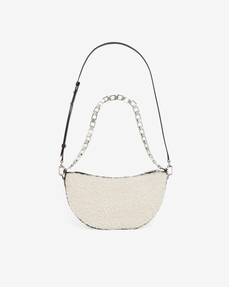 Sac En Cuir Et Shearling Arc Xl Fur - Beige/Black