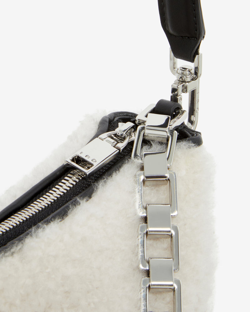 Sac En Cuir Et Shearling Arc Xl Fur - Beige/Black